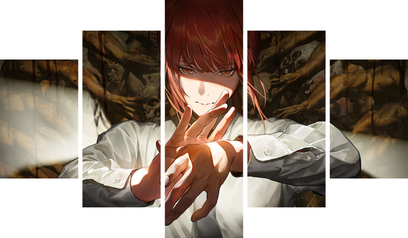 لوحة Chainsaw Man – خمسة قطع – برشة أحجام | ديكور دارك