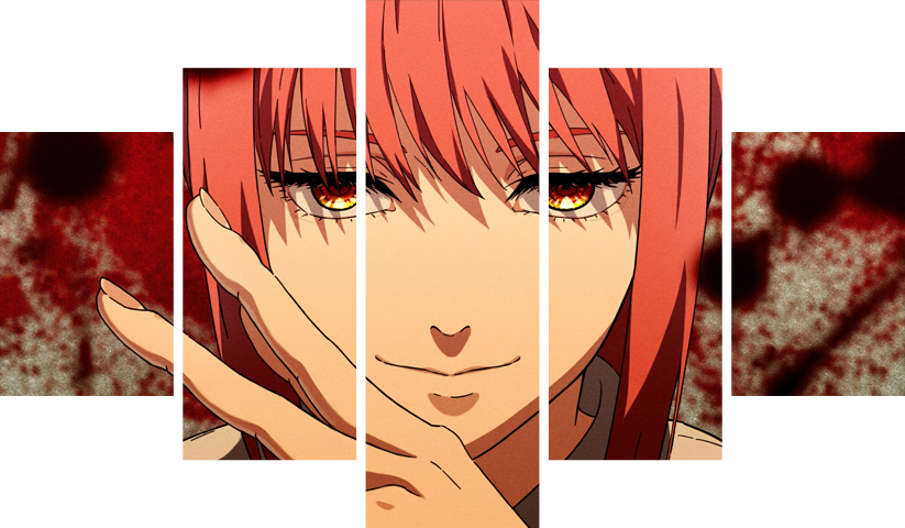 لوحة Chainsaw Man – خمسة قطع – برشة أحجام | ديكور دارك