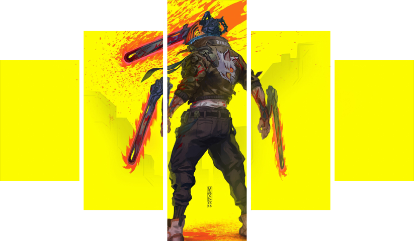 لوحة Chainsaw Man – خمسة قطع – برشة أحجام | ديكور دارك