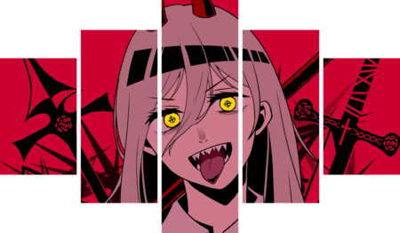 Chainsaw Man – 5 Panneaux – Plusieurs Tailles | Décoration Maison