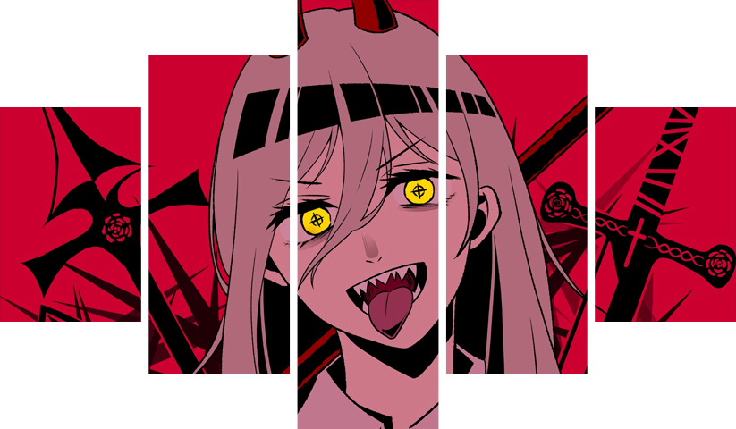 Chainsaw Man – 5 Panels – Multiple Sizes | Home Decor