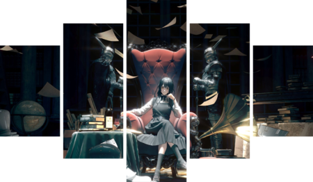 لوحة Chainsaw Man – خمسة قطع – برشة أحجام | ديكور دارك