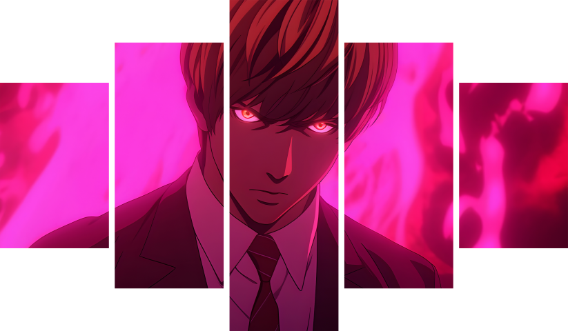 Death Note – 5 Panneaux – Plusieurs Tailles | Décoration Maison