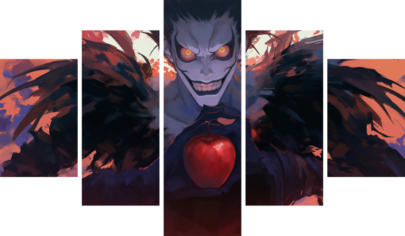 Death Note – 5 Panneaux – Plusieurs Tailles | Décoration Maison