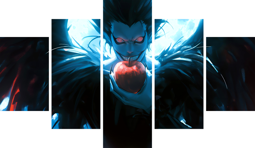 Death Note – 5 Panneaux – Plusieurs Tailles | Décoration Maison