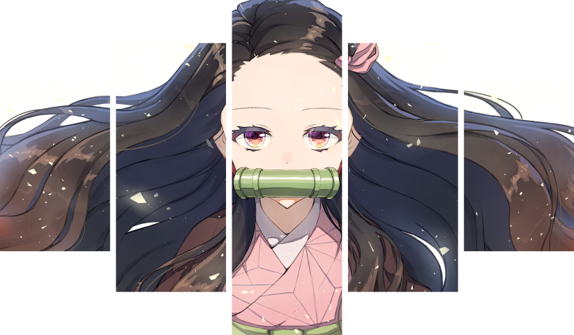 Demon Slayer – 5 Panneaux – Plusieurs Tailles | Décoration Maison