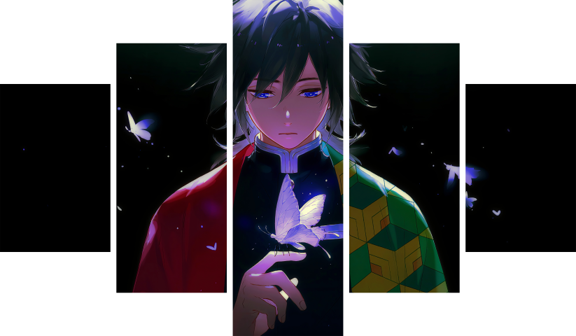 Demon Slayer – 5 Panels – Multiple Sizes | Home Decor