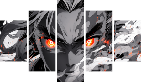 Demon Slayer – 5 Panels – Multiple Sizes | Home Decor