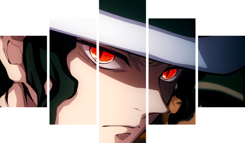 Demon Slayer – 5 Panneaux – Plusieurs Tailles | Décoration Maison