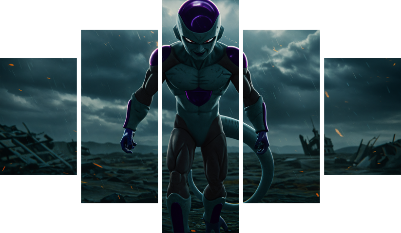 لوحة Dragon Ball – خمسة قطع – برشة أحجام | ديكور دارك