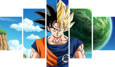 Dragon Ball – 5 Panneaux – Plusieurs Tailles | Décoration Maison