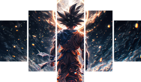 Dragon Ball – 5 Panneaux – Plusieurs Tailles | Décoration Maison