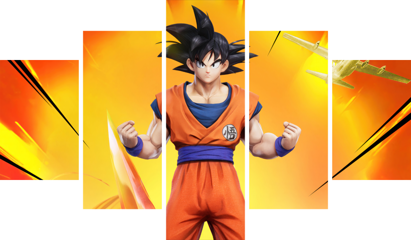لوحة Dragon Ball – خمسة قطع – برشة أحجام | ديكور دارك