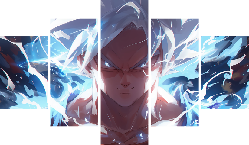 لوحة Dragon Ball – خمسة قطع – برشة أحجام | ديكور دارك