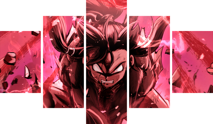 لوحة Dragon Ball – خمسة قطع – برشة أحجام | ديكور دارك