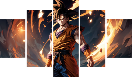 Dragon Ball – 5 Panels – Multiple Sizes | Home Decor