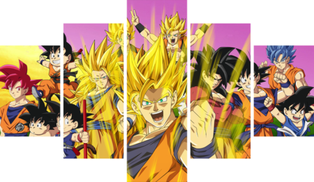 Dragon Ball – 5 Panneaux – Plusieurs Tailles | Décoration Maison