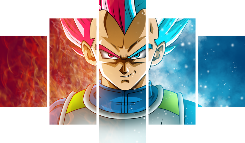 لوحة Dragon Ball – خمسة قطع – برشة أحجام | ديكور دارك