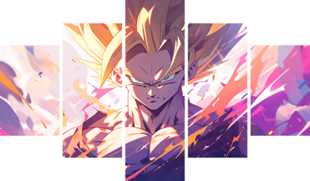 Dragon Ball – 5 Panneaux – Plusieurs Tailles | Décoration Maison