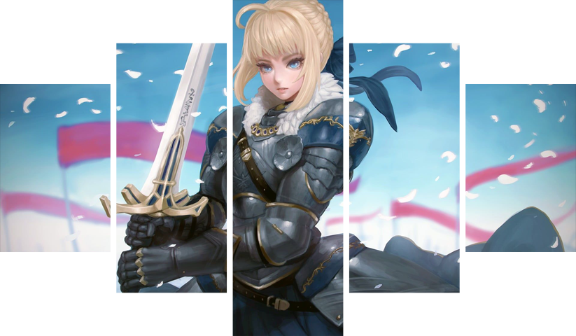 لوحة Fate Zero – خمسة قطع – برشة أحجام | ديكور دارك