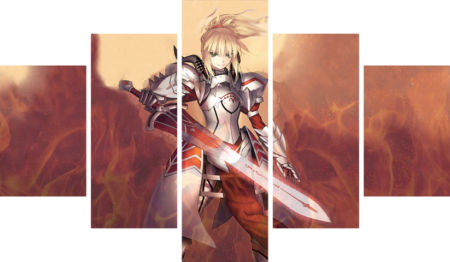 Fate stay night – 5 Panels – Multiple Sizes | Home Decor