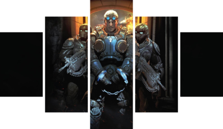 Gears of War – 5 Panneaux – Plusieurs Tailles | Décoration Maison