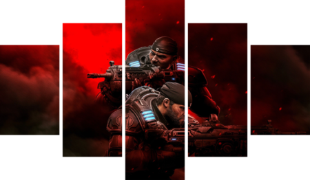 Gears of War – 5 Panels – Multiple Sizes | Home Decor
