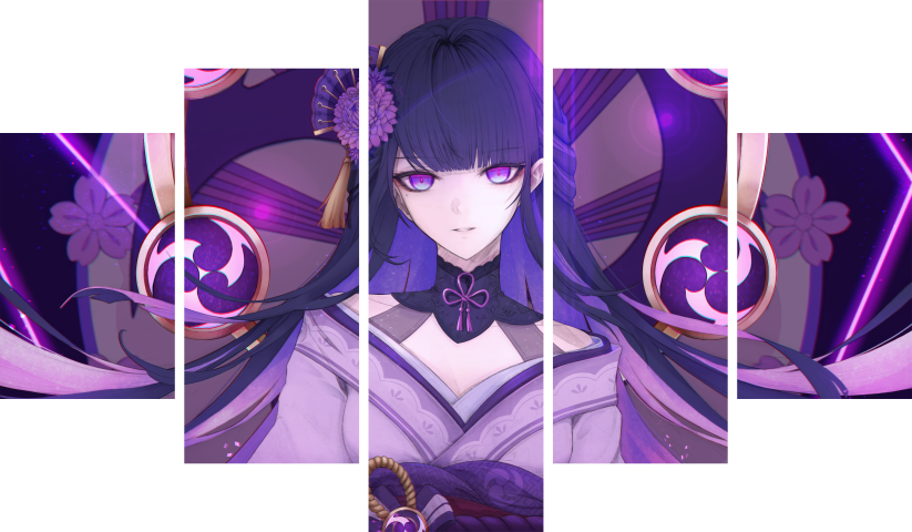 Genshin Impact – 5 Panels – Multiple Sizes | Home Decor