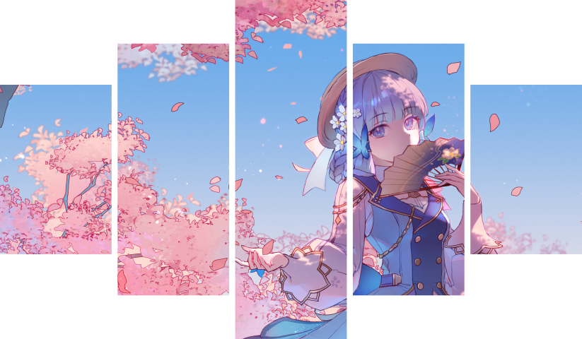 لوحة Genshin Impact – خمسة قطع – برشة أحجام | ديكور دارك