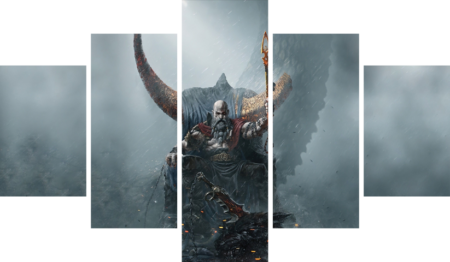 God of War – 5 Panels – Multiple Sizes | Home Decor