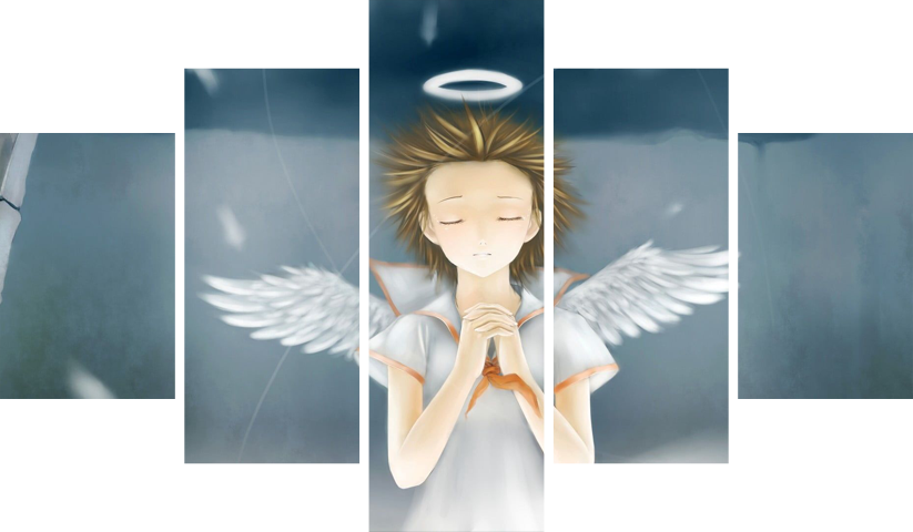 Haibane Renmei – 5 Panneaux – Plusieurs Tailles | Décoration Maison