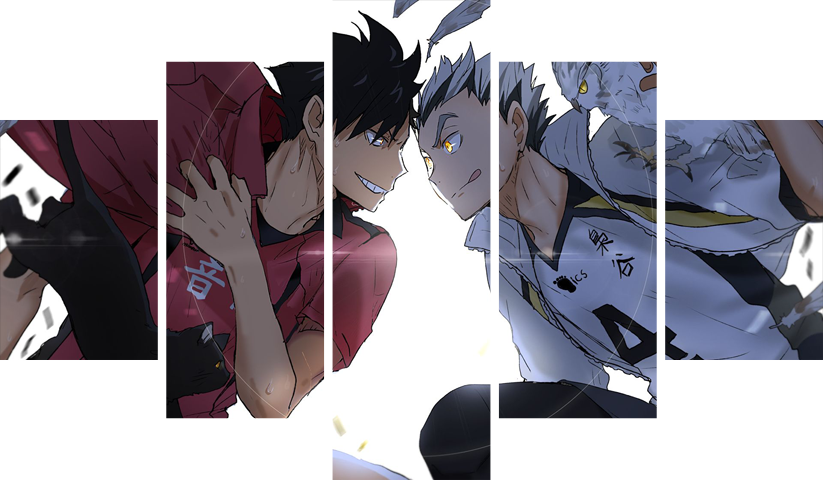 لوحة Haikyuu! – خمسة قطع – برشة أحجام | ديكور دارك