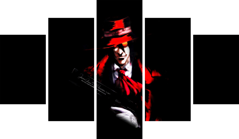 لوحة Hellsing Ultimate – خمسة قطع – برشة أحجام | ديكور دارك