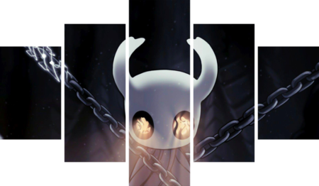 لوحة Hollow Knight – خمسة قطع – برشة أحجام | ديكور دارك