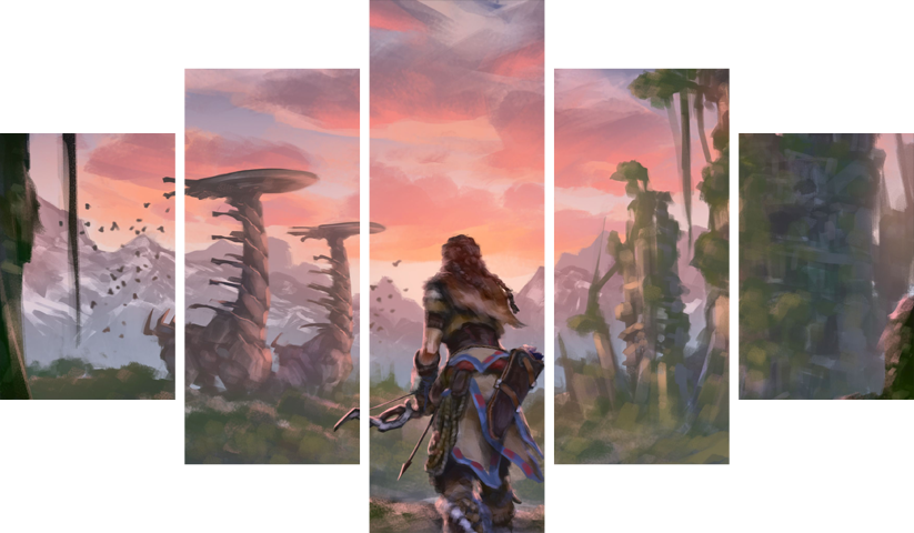 Horizon Zero Dawn – 5 Panels – Multiple Sizes | Home Decor