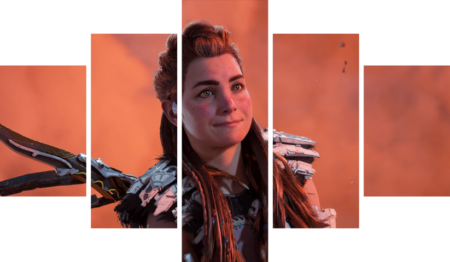لوحة Horizon Zero Dawn – خمسة قطع – برشة أحجام | ديكور دارك