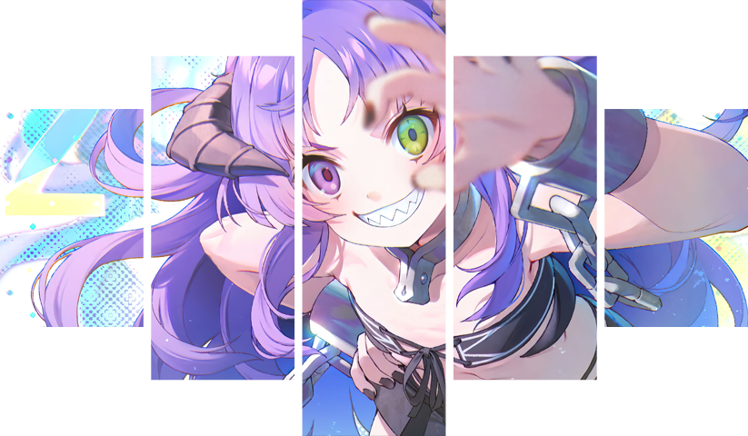 لوحة Jobless Reincarnation – خمسة قطع – برشة أحجام | ديكور دارك