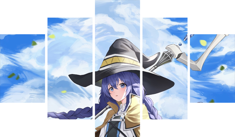 Jobless Reincarnation – 5 Panels – Multiple Sizes | Home Decor