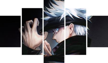 لوحة Jujutsu Kaisen – خمسة قطع – برشة أحجام | ديكور دارك