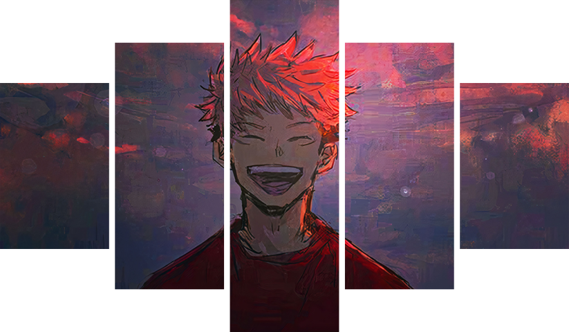 لوحة Jujutsu Kaisen – خمسة قطع – برشة أحجام | ديكور دارك