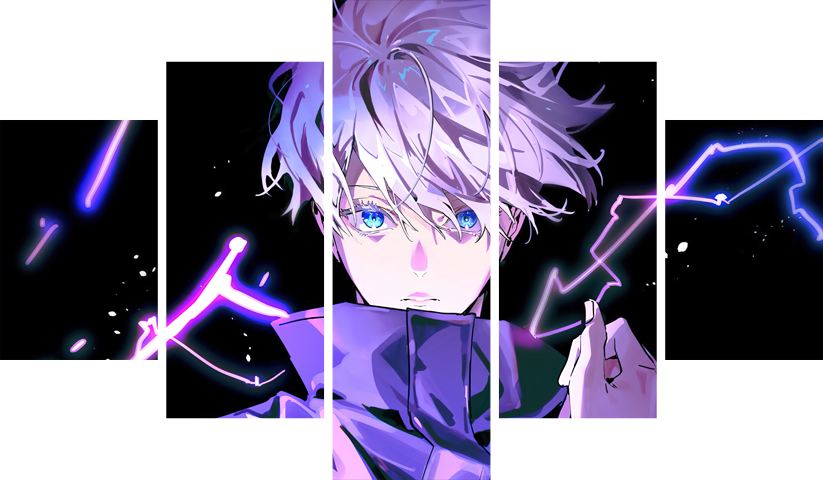 لوحة Jujutsu Kaisen – خمسة قطع – برشة أحجام | ديكور دارك