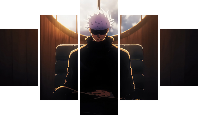لوحة Jujutsu Kaisen – خمسة قطع – برشة أحجام | ديكور دارك