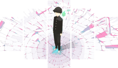 Mob Psycho 100 – 5 Panels – Multiple Sizes | Home Decor