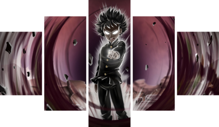 Mob Psycho 100 – 5 Panneaux – Plusieurs Tailles | Décoration Maison