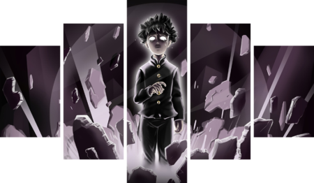 Mob Psycho 100 – 5 Panneaux – Plusieurs Tailles | Décoration Maison