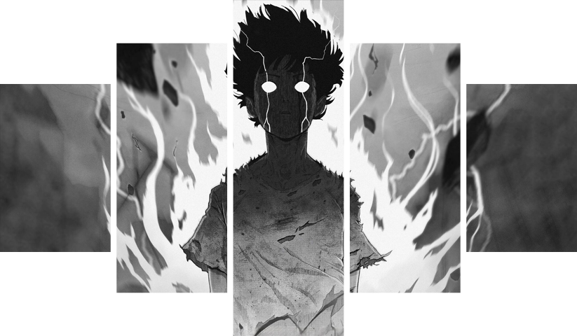 Mob Psycho 100 – 5 Panels – Multiple Sizes | Home Decor