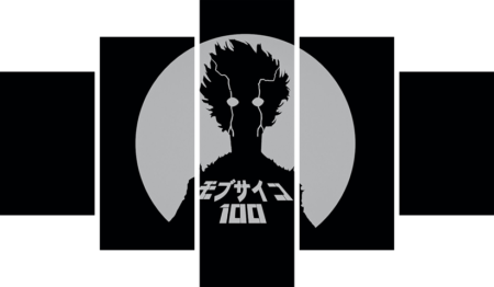 Mob Psycho 100 – 5 Panels – Multiple Sizes | Home Decor