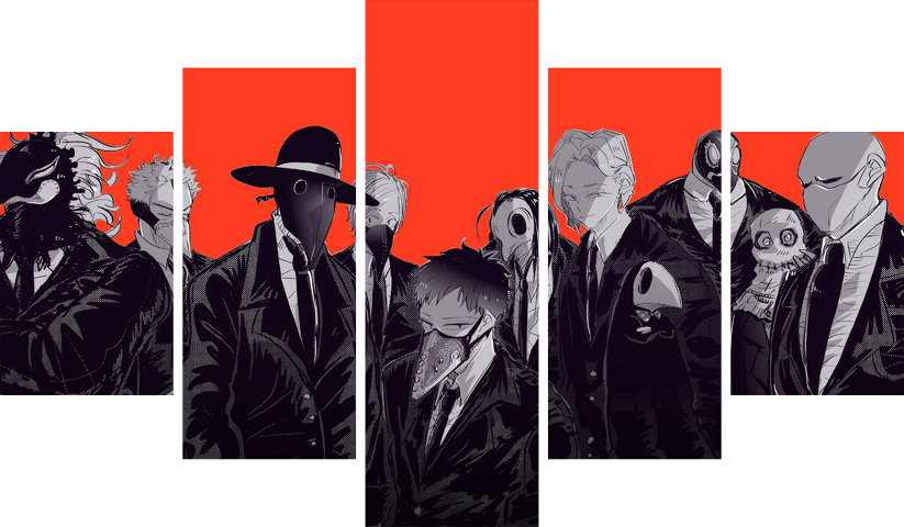 لوحة My Hero Academia – خمسة قطع – برشة أحجام | ديكور دارك