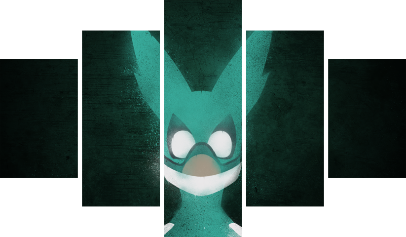 لوحة My Hero Academia – خمسة قطع – برشة أحجام | ديكور دارك