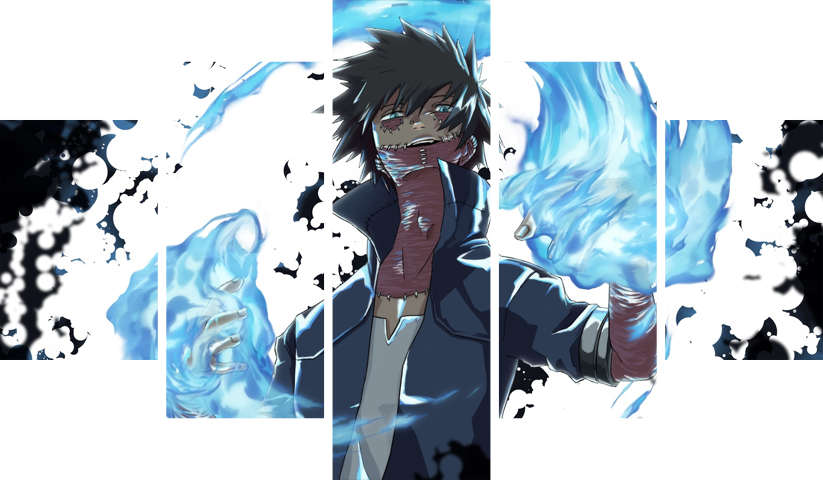 لوحة My Hero Academia – خمسة قطع – برشة أحجام | ديكور دارك